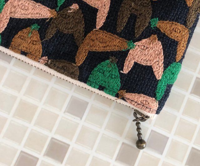 ハンドメイド ポーチ ミニ ポーチ ミナペルホネン きつね FOX