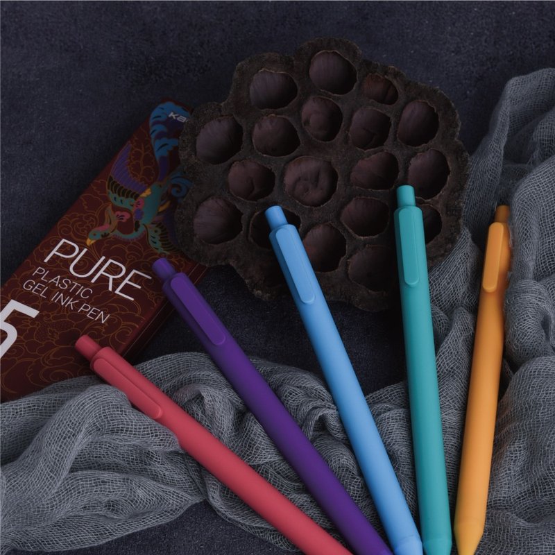 KACO - PURE 書源 0.5中性筆 國風伍-風華 5色5支裝 - 其他書寫用具 - 其他材質 咖啡色