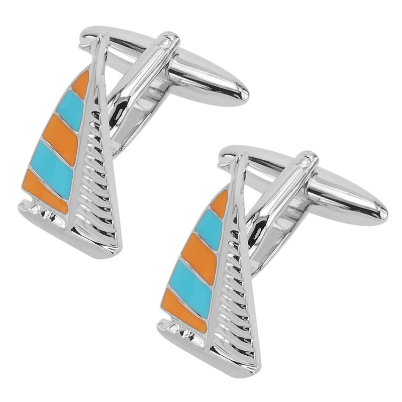 Sailing Boat Cufflinks - Cuff Links - Other Metals Multicolor