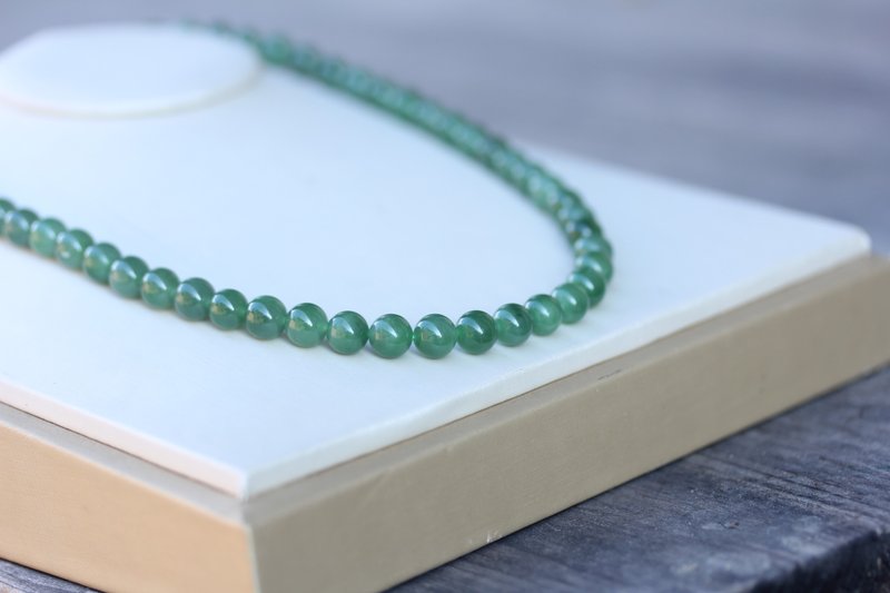 【塔鏈項鏈】天然和田玉項鏈/精品飾品/送媽媽禮物/母親節禮品 - 項鍊 - 玉石 綠色