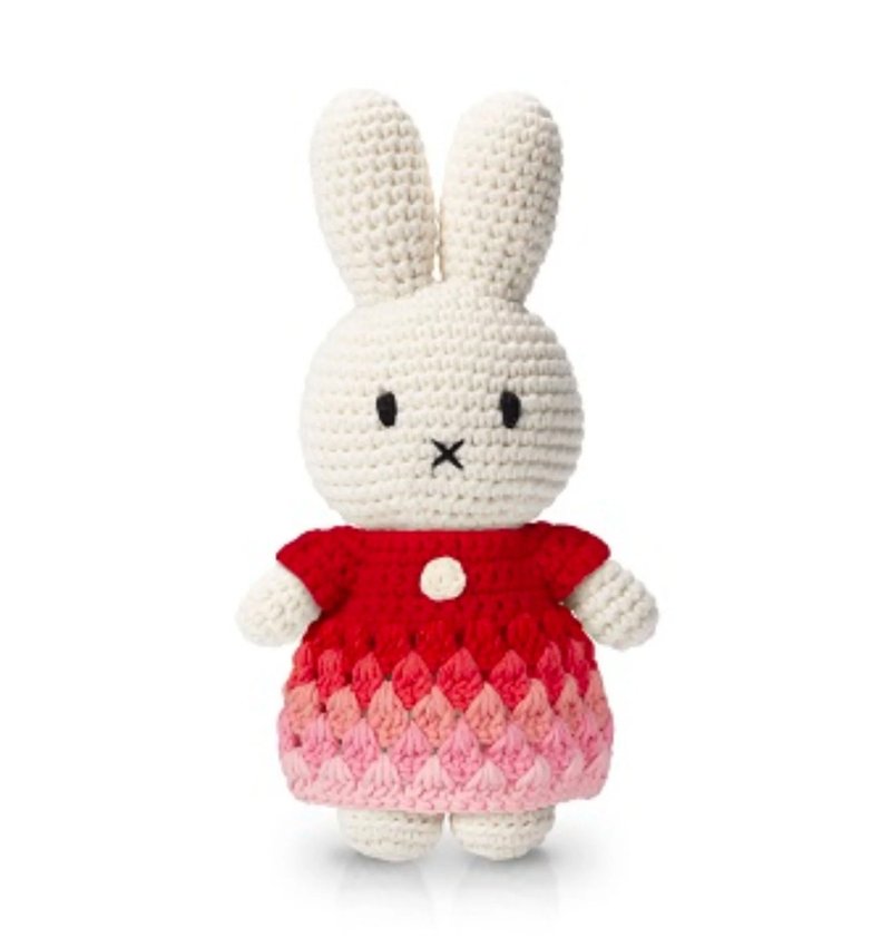 Miffy and Her Red Rainbox Dress - Kids' Toys - Cotton & Hemp Multicolor