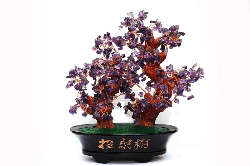 紫晶招財樹  礦石/靈修/開運/招財/破煞/防小人 - 擺飾/家飾品 - 水晶 