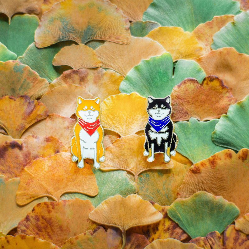daparo  琺琅胸針- 日本柴犬 Shiba Inu - 胸針 - 其他金屬 多色