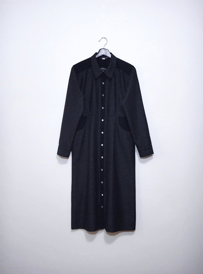 【Addition X Addition_ hand-made. Dot black. Dress - ชุดเดรส - เส้นใยสังเคราะห์ สีดำ