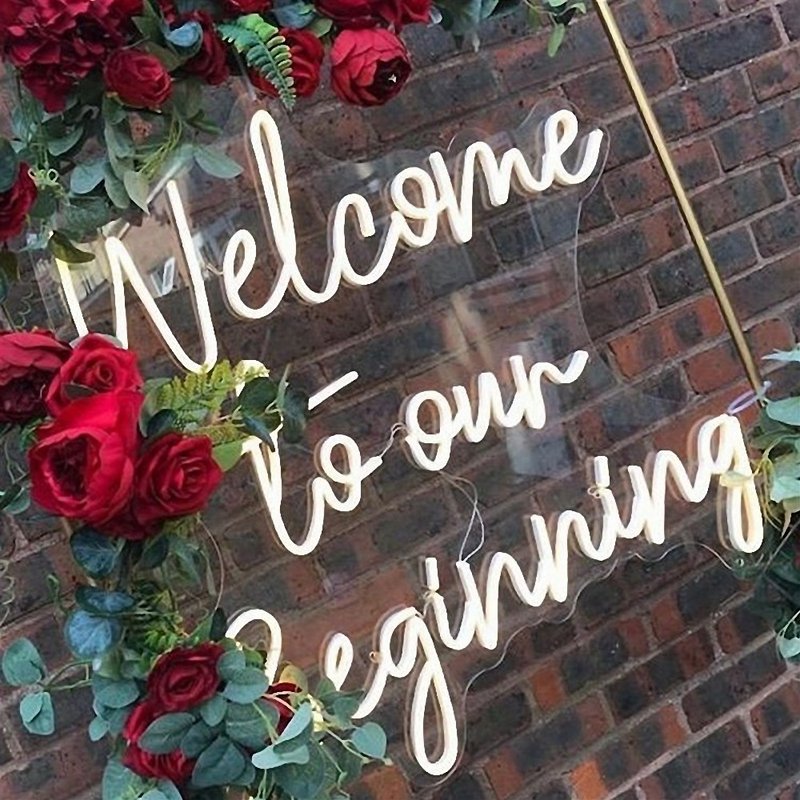 Welcome to our Beginning霓虹燈LED發光字 - 燈具/燈飾 - 壓克力 透明