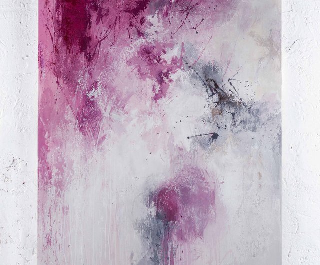 紫の抽象画|紫の絵画キャンバス|抽象的な紫の絵画|紫 - ショップ Matis