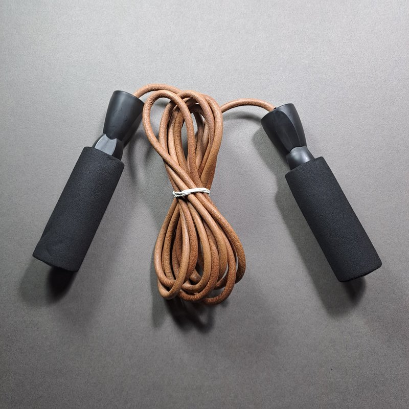 uriah handmade leather textured cowhide thick rope skipping rope fitness aerobic exercise equipment training - อุปกรณ์ฟิตเนส - หนังแท้ 