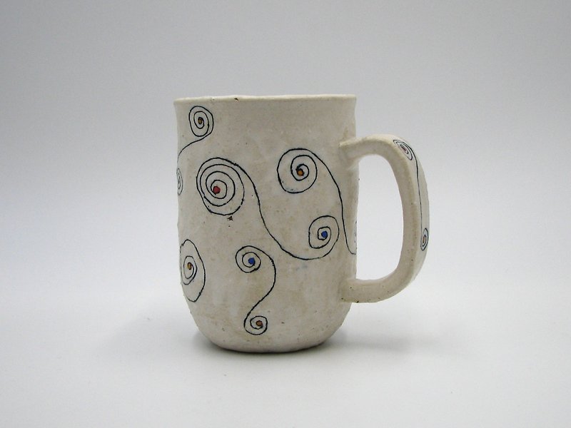 round and round mug - Mugs - Pottery White