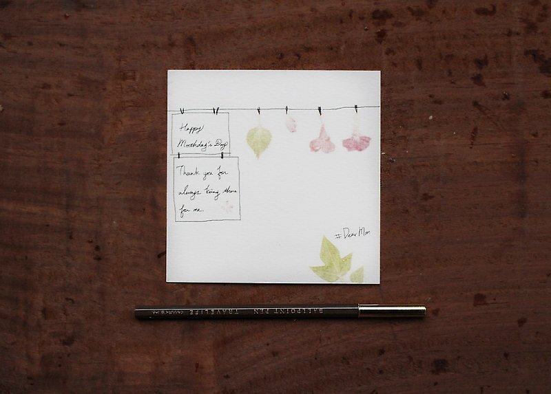 Little Mother's Day card - Hanger (plus purchase activity, not individual orders) - การ์ด/โปสการ์ด - กระดาษ ขาว