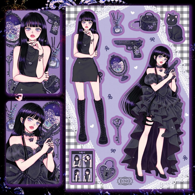 ドラ耐水ステッカー+フォトカードセット - ステッカー・シール - 紙 