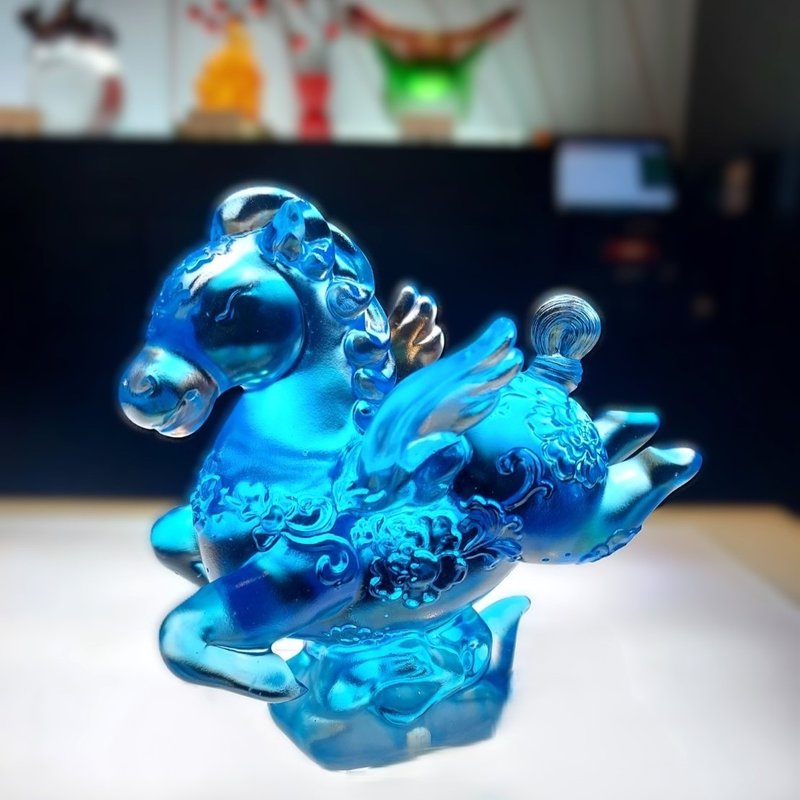 LIULI 小小飛馬  母親節禮物 - 擺飾/家飾品 - 琉璃 藍色