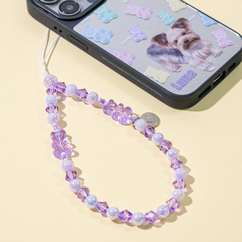 Gummy Bear Phone Charm - 掛繩/吊繩 - 其他材質 紫色