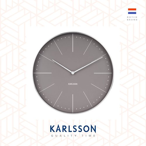 Ur Lifestyle Karlsson 37.5cm wall clock Normann station warm grey