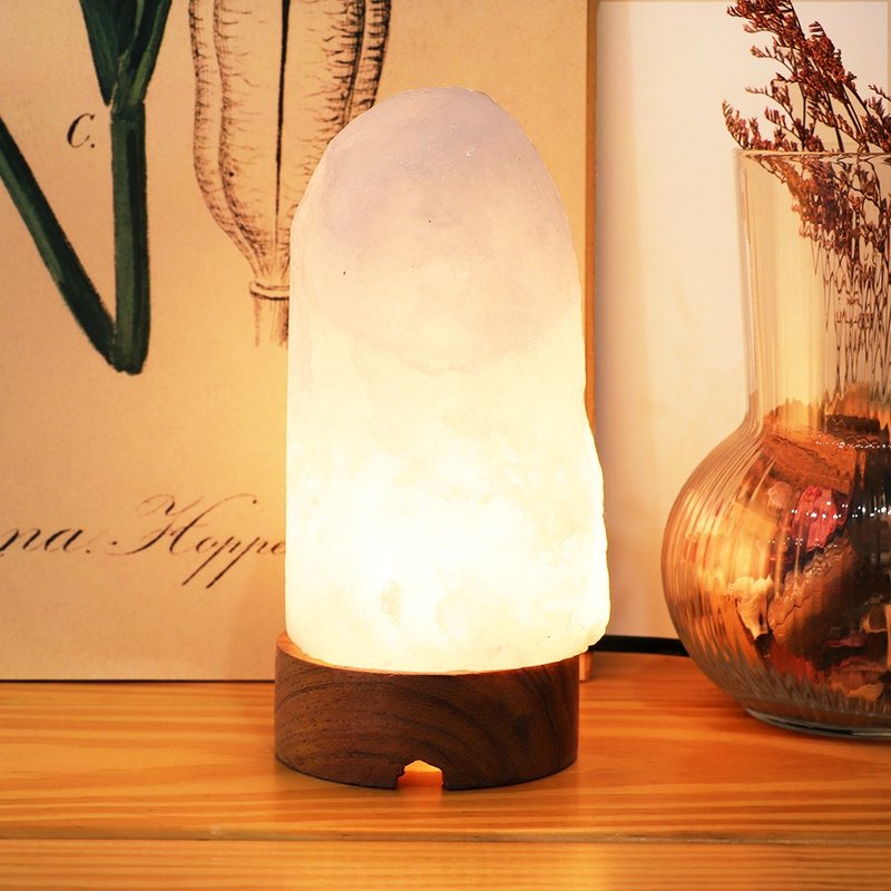 1-2 kg Welfare Salt Lamp I White Salt Lamp l Log Base I Purifies energy and attracts wealth - Lighting - Other Materials Orange