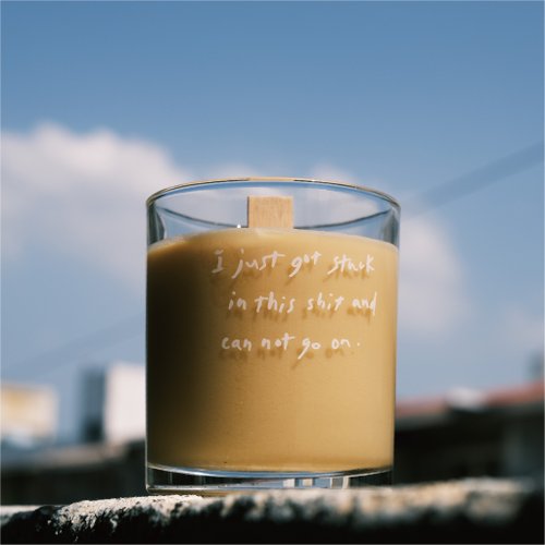 Jeidi 接地 GIN DU LAN系列-卡關 甜橙&玫瑰天竺葵 250ml香氛木片蠟燭