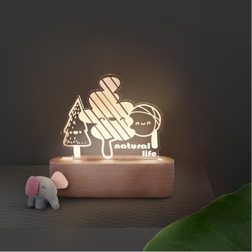INJOY mall 童趣森林 (療癒 溫馨 送禮小物 床頭燈 檯燈 夜燈 3D小夜燈)