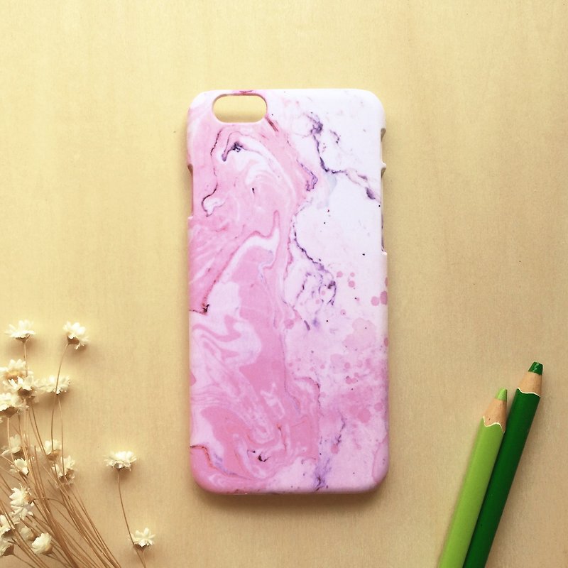 Strawberry milk marbling . Matte Case( iPhone, HTC, Samsung, Sony, LG, OPPO) - Phone Cases - Plastic Pink