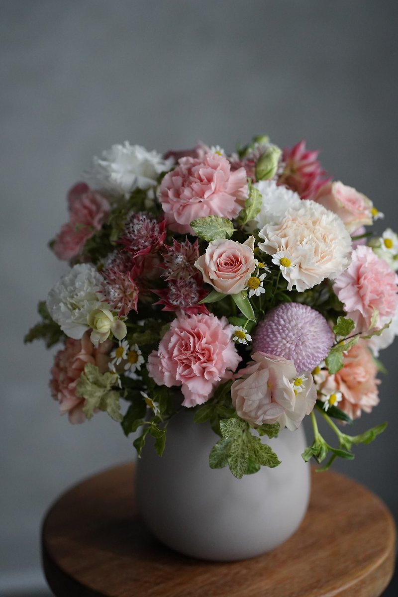 Gentle and graceful pink color potted flowers_Flowers - ช่อดอกไม้แห้ง - พืช/ดอกไม้ สึชมพู