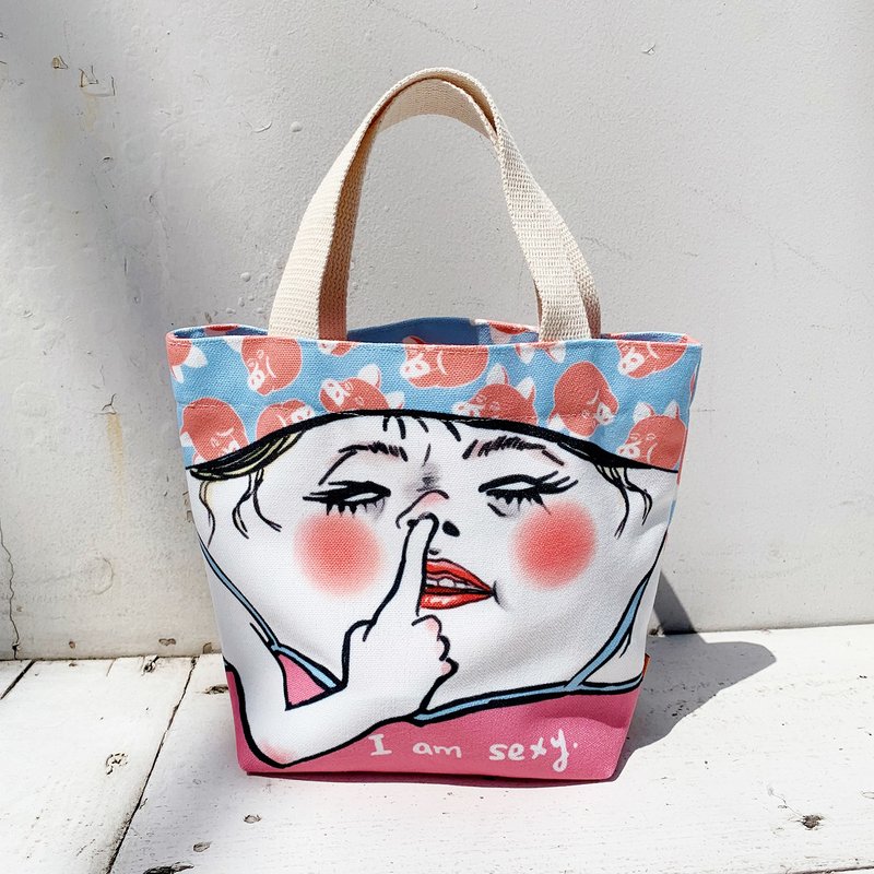 Piglet Diva / Mini tote bag - Handbags & Totes - Polyester Multicolor