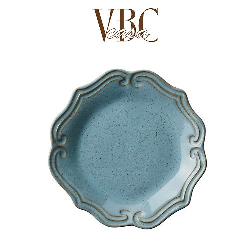 VBC Casa 義大利 VBC casa │ 巴洛克系列 23 cm 副餐盤 / 迷霧藍