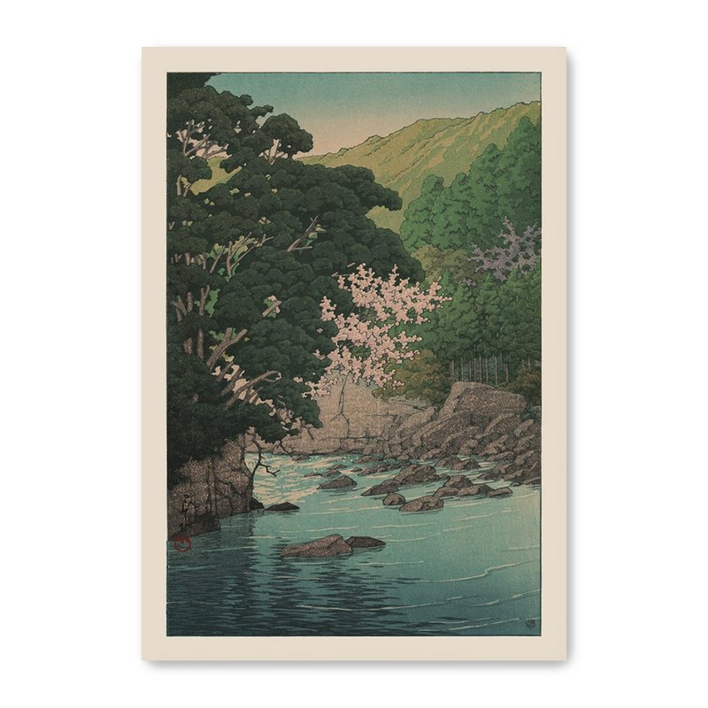 【藝術掛畫】川瀬巴水 Kawase Hasuiu 一 伊豆湯島 - 海報/掛畫/掛布 - 紙 