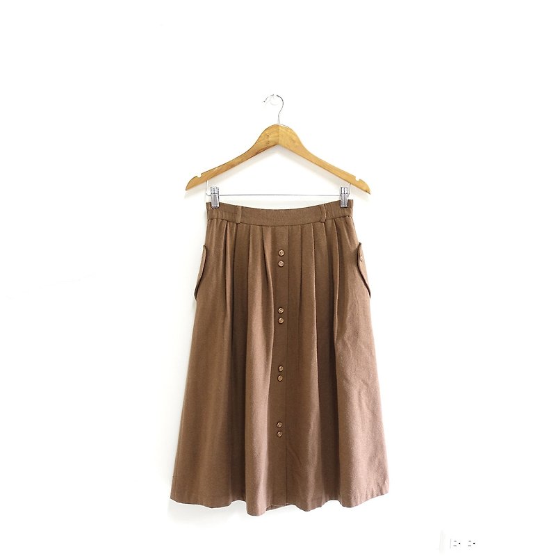│Slowly│Retro Art-Wool Vintage Skirt│vintage.Retro.Literature - Skirts - Other Materials Multicolor