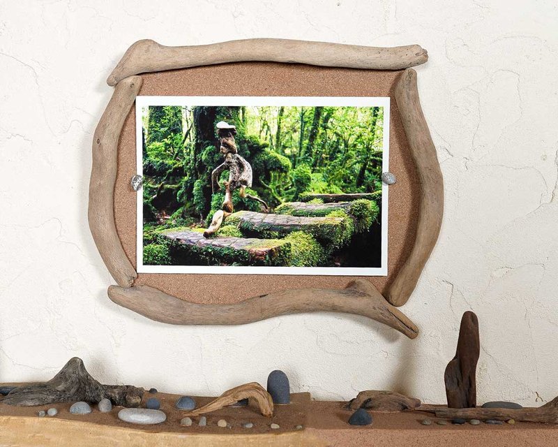 流木フォトフレーム、木製フレーム、壁装飾、ハンギングフレーム、流木ウォールアート、素朴な木製フレーム、ハンギングフォトディスプレイ、２３－１ - 相框/畫框 - 木頭 咖啡色