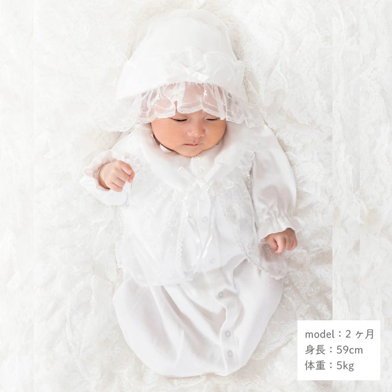 [Japanese OP mini] Two-piece newborn party dress set/moon gift 2 options available - Baby Gift Sets - Cotton & Hemp 