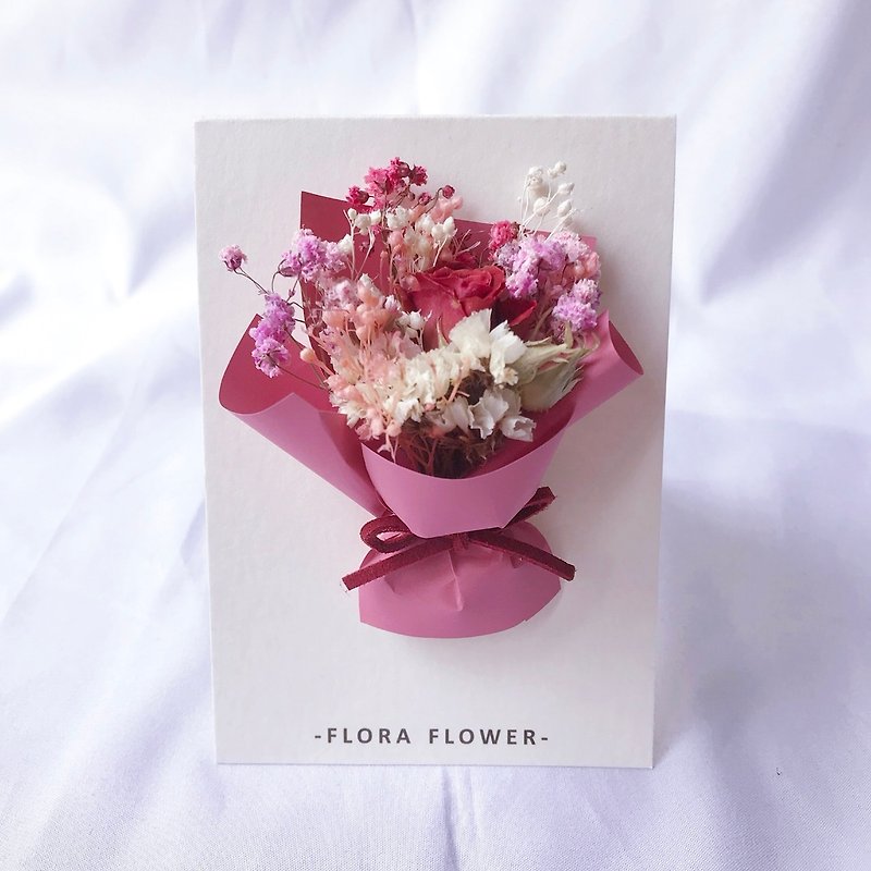 Dry Flower Card-Peach Pink