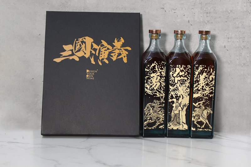 男友 生日禮物| Johnnie Walker Black Label 三國演義雕刻套 - 酒類/酒精飲品 - 玻璃 