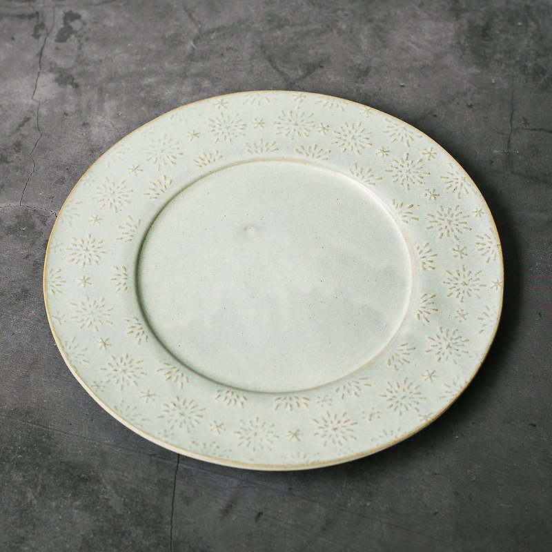 Wild Flowers - plate ( dandelion / blue ) - Plates & Trays - Pottery Blue
