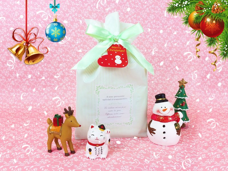 "Cat crazy tea" Santa Claus and cat の Tea Party ✶ joy package (manual tea + biscuits) - within 200 yuan practical Christmas gift exchange - คุกกี้ - อาหารสด 