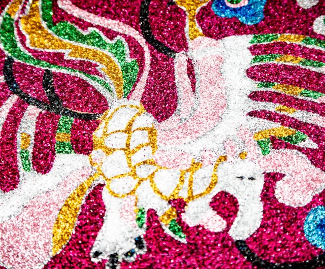 壁装飾アート絵画鳳凰牡丹砂絵材料パッケージ完全な材料