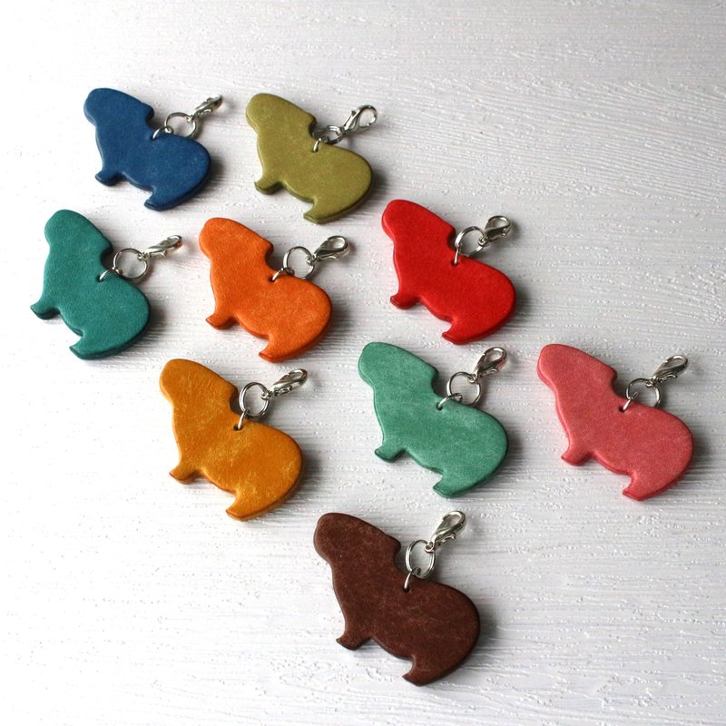 Small capybara charm - Charms - Genuine Leather Multicolor