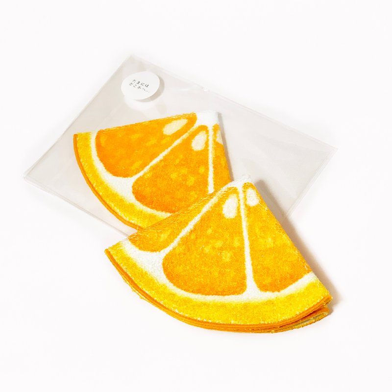 Orange handkerchief - ผ้าเช็ดหน้า - ผ้าฝ้าย/ผ้าลินิน สีส้ม