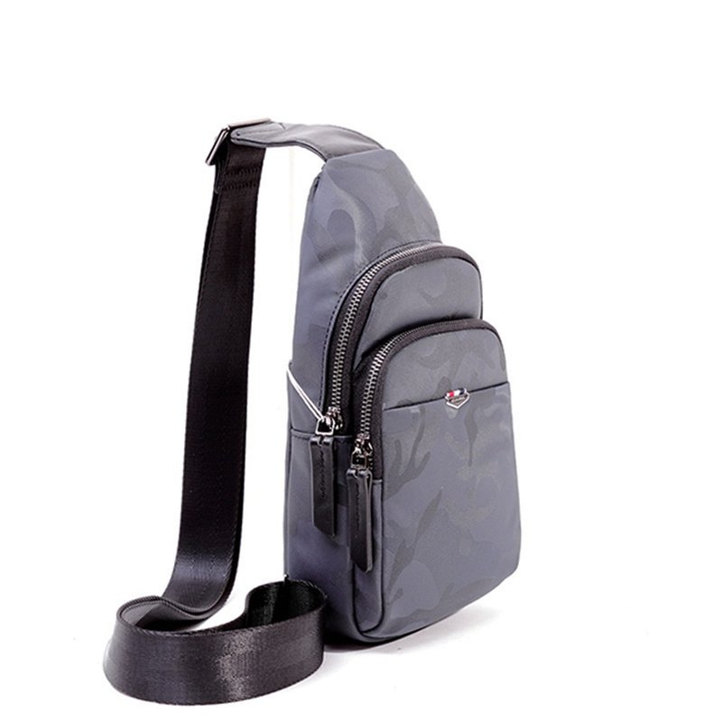 CUMAR 真皮/包包/ CAMOUFLAGE 胸包 / CAMOUFLAGE CHEST BAG - 側背包/斜背包 - 真皮 灰色