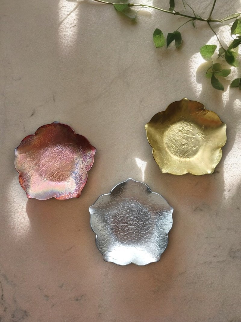 Handmade flower mouth coasters - three types - Coasters - Copper & Brass Multicolor