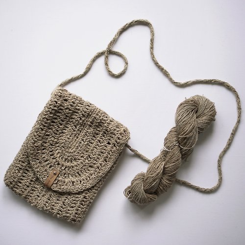 Shangdrok 北方牧人 / DIY編織材料包 / 蕁麻半月信差包 編織手作材料