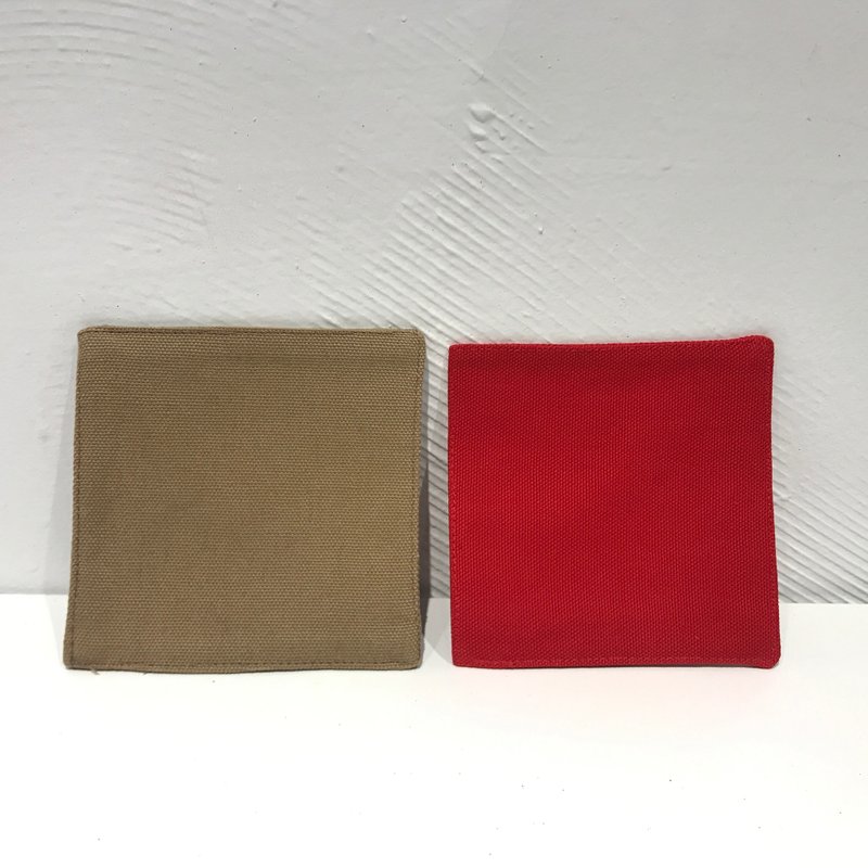 Can be illustrated - deep khaki square canvas coaster - Other - Other Materials Khaki