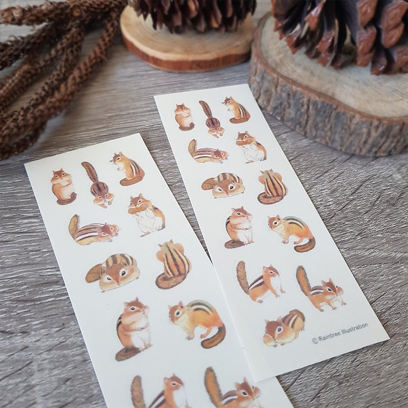 Chipmunk transparent sticker hand account sticker 1 12 small pictures - Stickers - Waterproof Material 