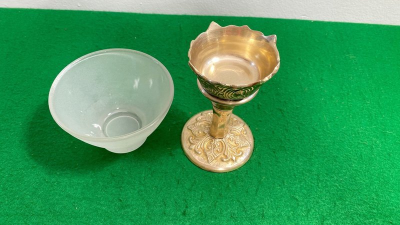 Vintage Brass Vase, Rounded Base Ornate Filigree, Decorative Vases, 1970s Gift - Items for Display - Copper & Brass Gold