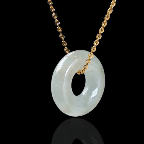 瓔珞珠寶盒 E.L.Jewelry Box 【願‧平安】冰種翡翠甜甜圈項鍊 | 天然緬甸玉A貨翡翠 | 送禮