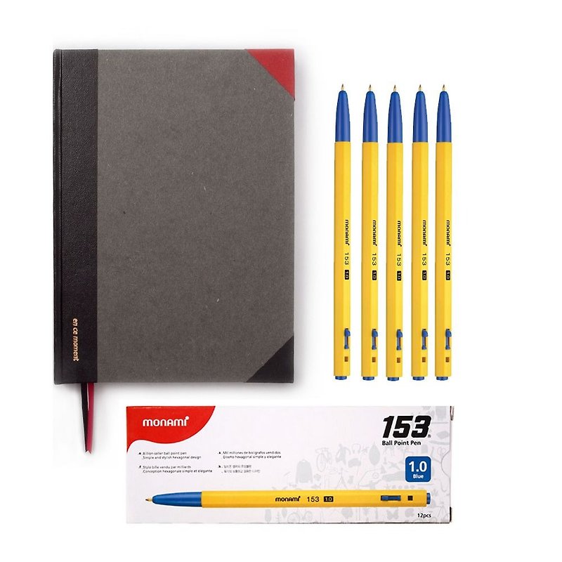 Monami-153 National Pen - Retro Yellow Arrow Pencil (1.0mm) - Blue, MNM83363 - Ballpoint & Gel Pens - Plastic Blue