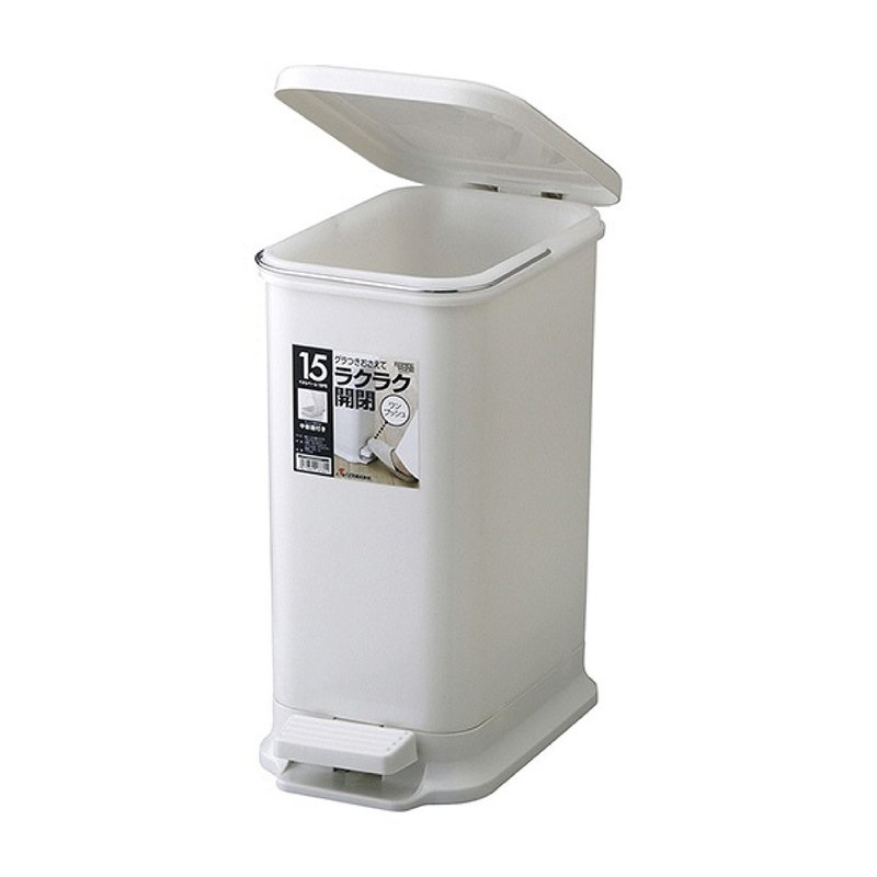 RISU (H&H Series) Square Tread Trash Can 15L - Trash Cans - Plastic 