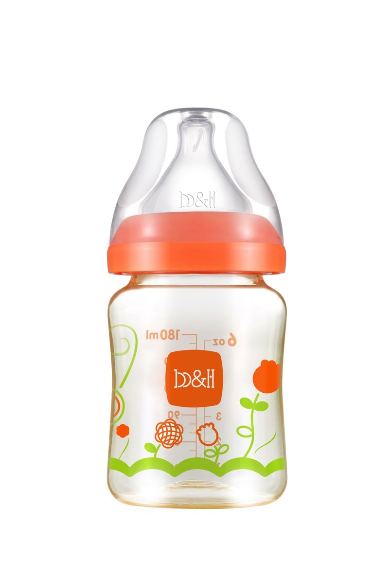 PPSU Bottle 180mL with Bahteat Teat (Flower) - Baby Bottles & Pacifiers - Other Materials Transparent