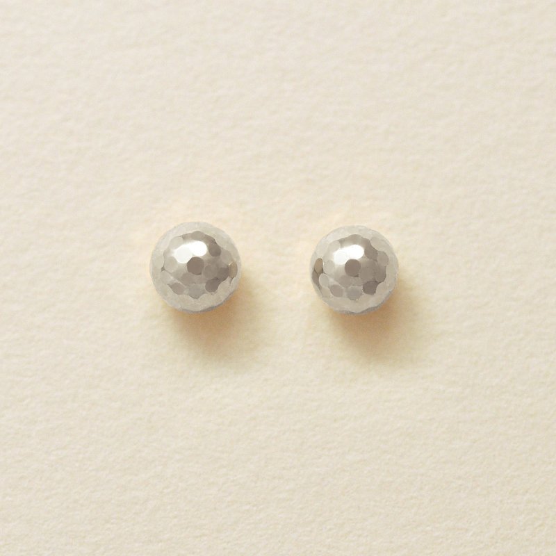【Second Earrings】 鉑金鏡面球形耳環 (4mm) - 耳環/耳夾/耳骨夾 - 貴金屬 