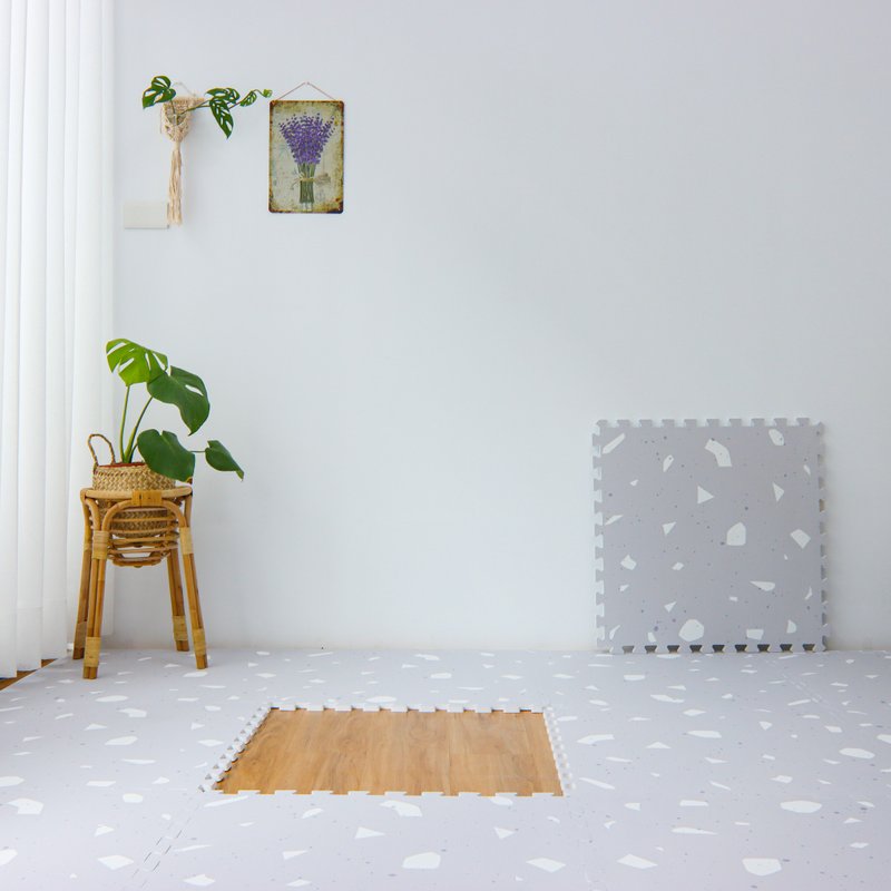 【PLAYZU】Lavender∣ Large carpet and clever patchwork floor mats recommended designs and clever patchwork tiles - แผ่นรองคลาน - วัสดุอื่นๆ สีม่วง