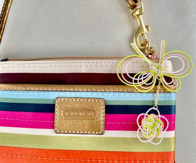 オリジナルチャーム お花 引き揃え糸 編み図で解説】2段で完成！お花モチーフ＊余り糸＊隙間時間