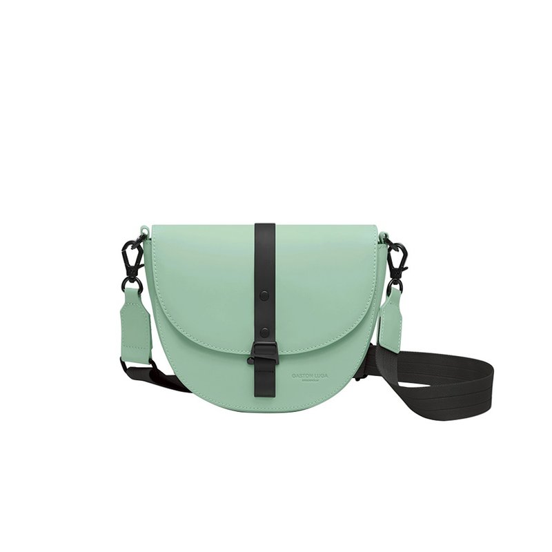 Gaston Luga Splash Moon Crossbody斜肩/側背包-薄荷綠【現貨】 - 側背包/斜背包 - 其他材質 綠色