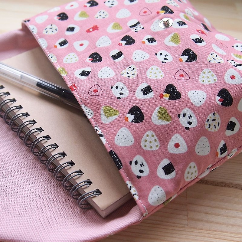 Rice ball panda cosmetic bag cute pen bag storage file camera bag - กระเป๋าเครื่องสำอาง - ผ้าฝ้าย/ผ้าลินิน 